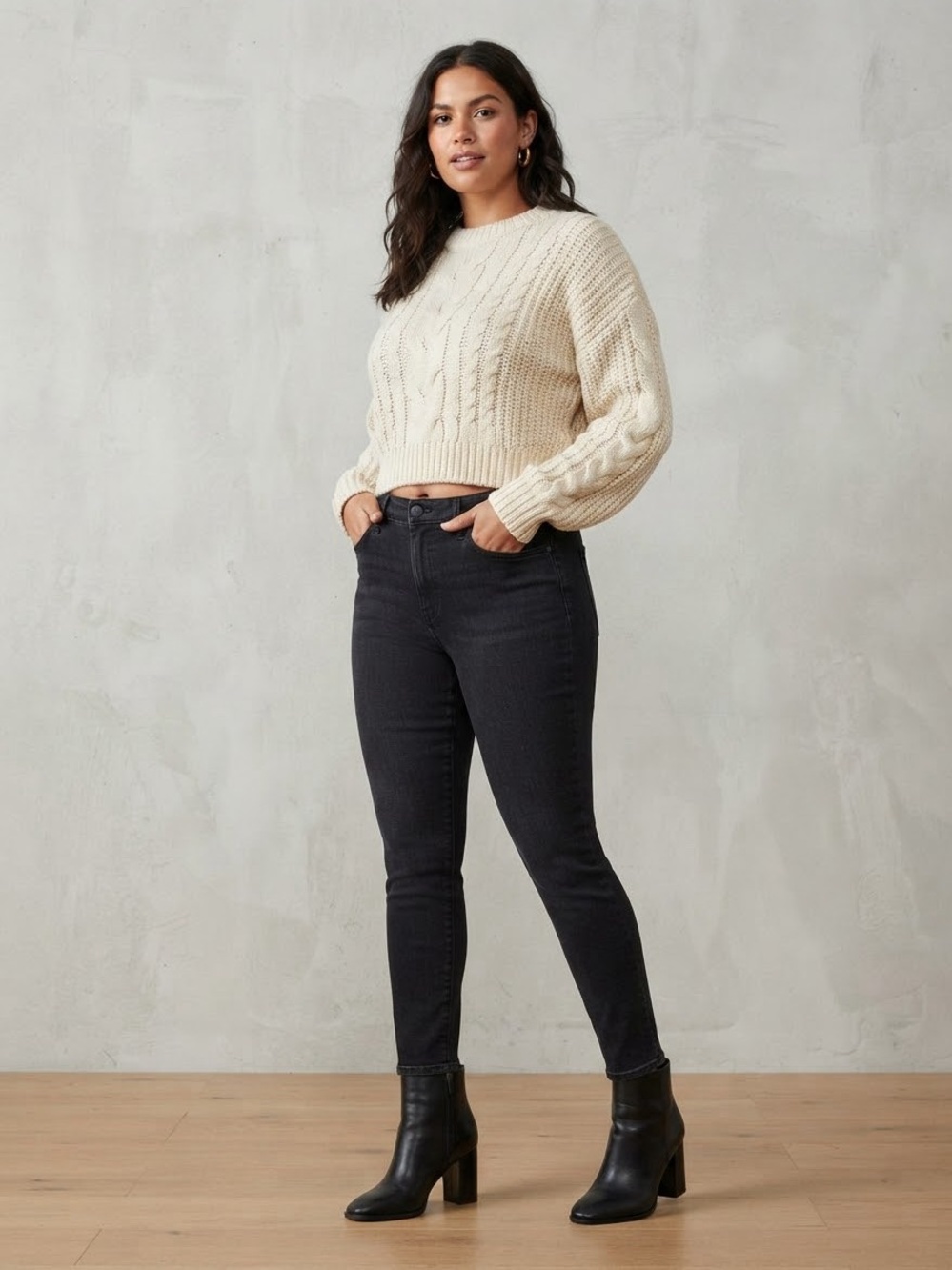 Jessica Simpson Adored High Rise Ankle Skinny Jeans in Black Rinse